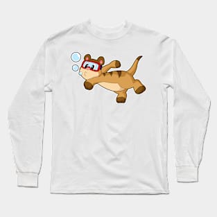 Meerkat Diver Swimming goggles Long Sleeve T-Shirt